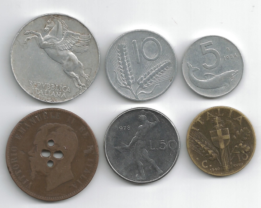 Münzen Italien 1940 bis 1978