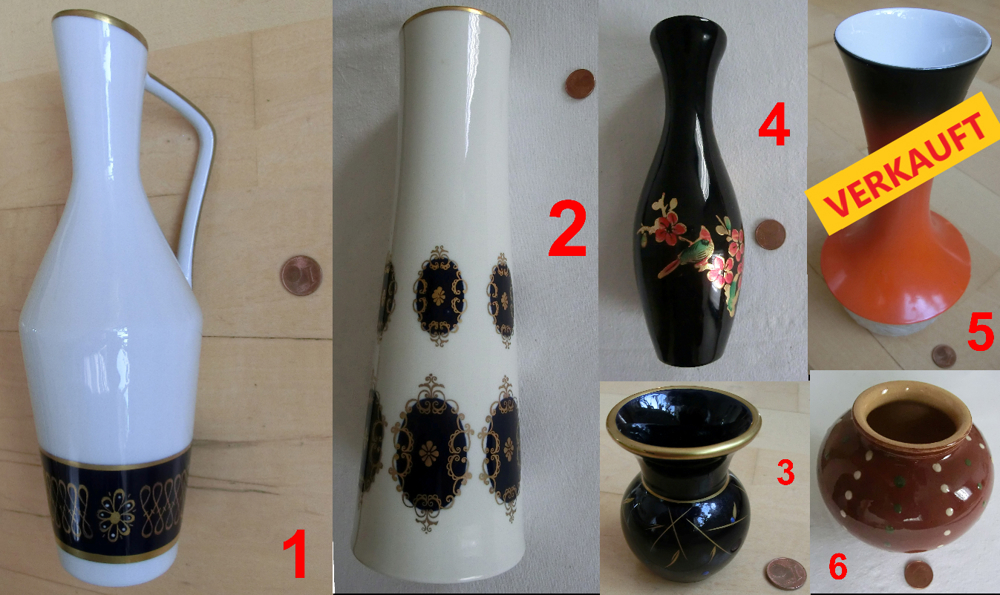Alte Porzellanvasen, Vasen, echt Kobalt
