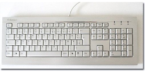 Enermax "Aurora" Aluminium Tastatur silber