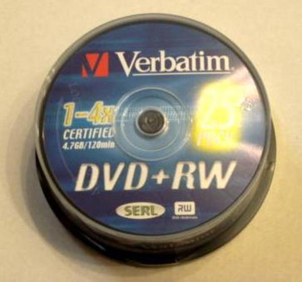 25 Stück DVD+RW Medien Verbatim DataLifePlus SERL, NEU&OVP!