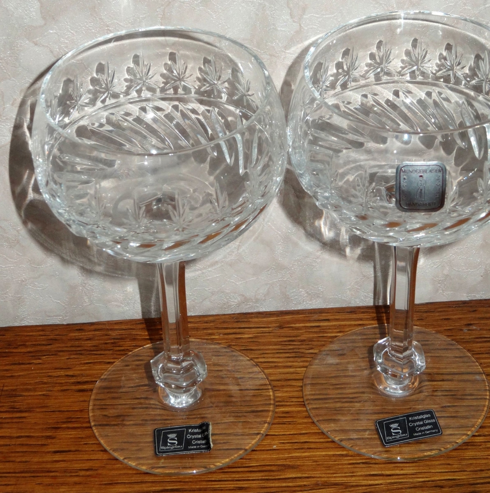 Zwei bildschöne handgefertigte Südwein Spiegelau Gläser, Treviris