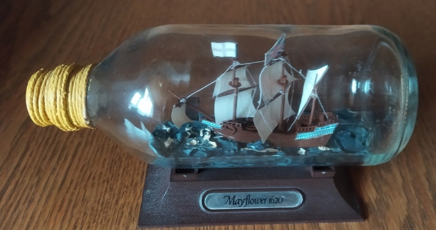 Das Flaschen-  Buddelschiff Mayflower