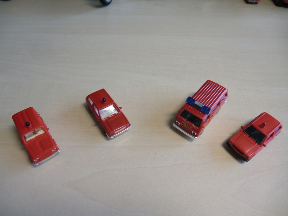 4 verschiedene Feuerwehrmodelle 1:87 von Firma Rietze