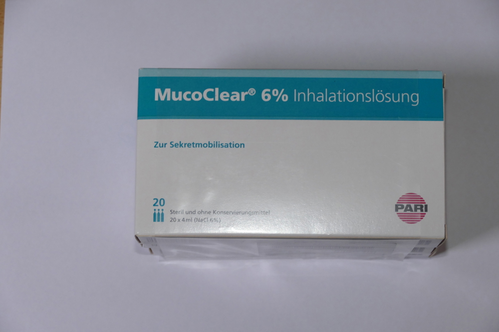 Pari MucoClear 6% Inhalationslösung - 60 x 4 ml Ampullen - Neu - MHD 08/2025