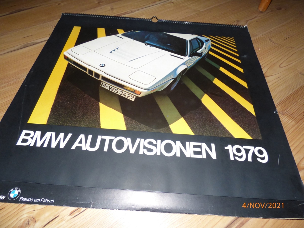 Original BMW Kalender 1979 - Autovisionen