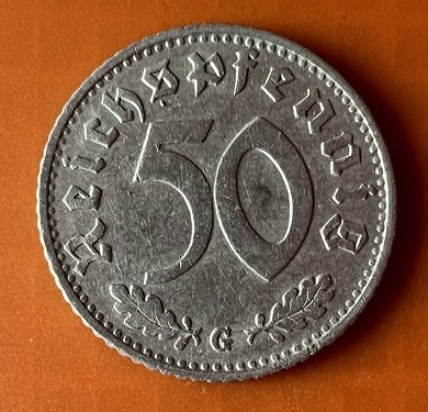 50 Reichspfennig 1941 "G" Kursmünze Deutsches Reich Umlaufmünze