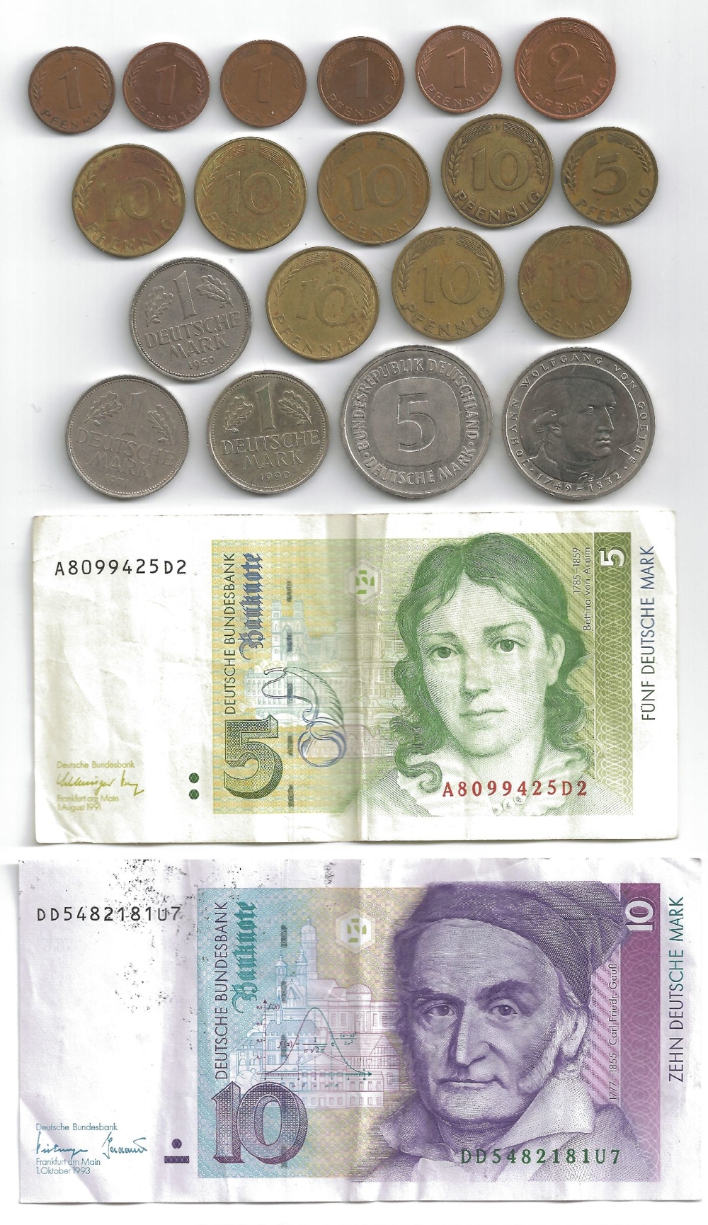 Münzen Deutschland 1950 bis 1993