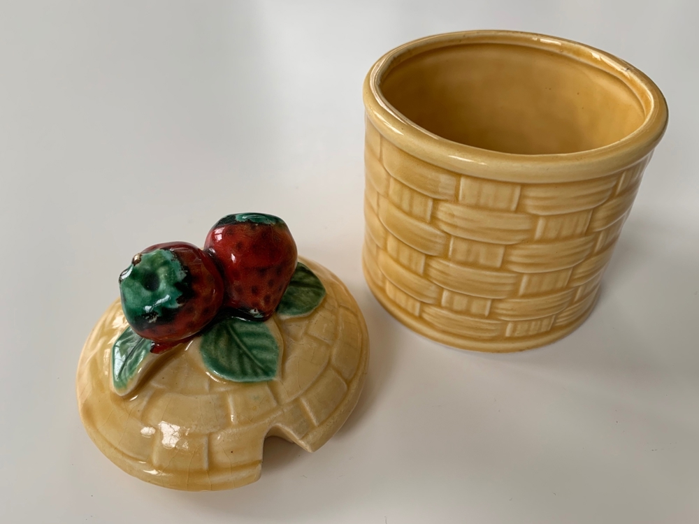 Marmeladendose mit Deckel, Keramik
