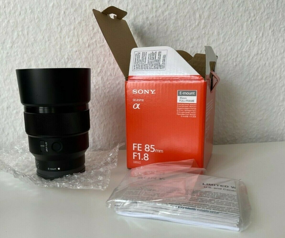 FE Sony SEL 85mm/1.8 schwarz Portrait Objektiv