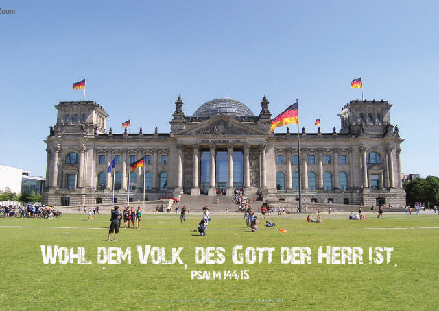 Christliches Poster A2: Berliner Reichstag