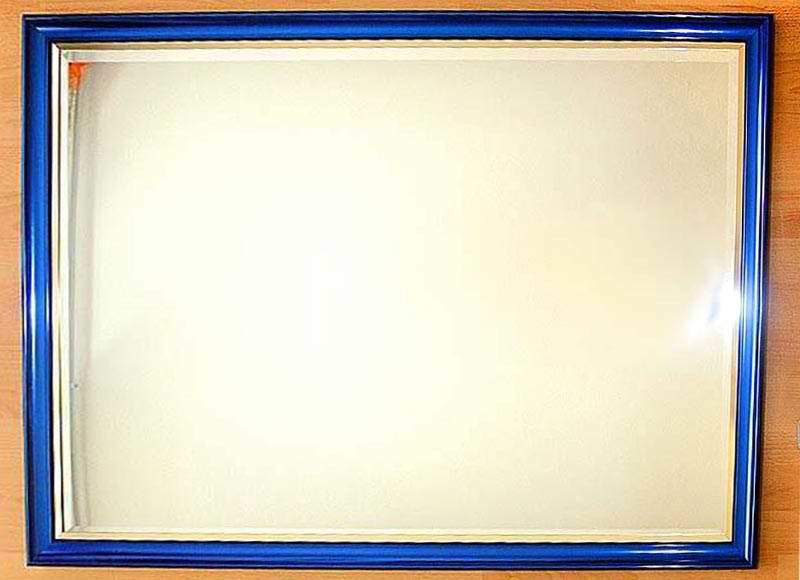 roßer Wandspiegel 108 x 78cm - blau Metallic Rahmen