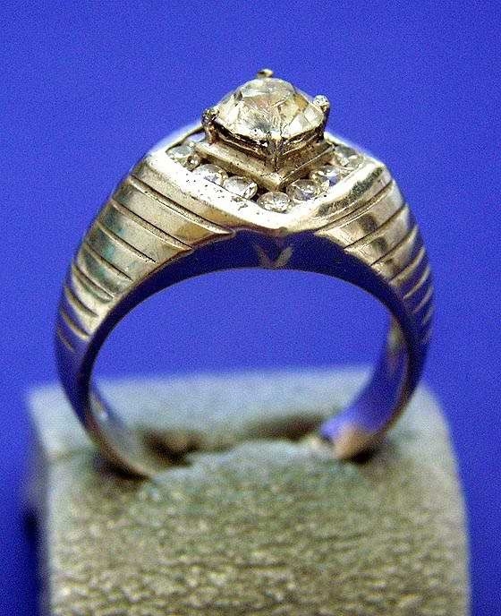 toller 925 echt Silber Ring mit weißen Steinchen Ø 19mm