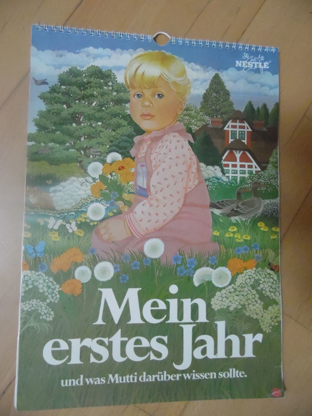 Vintage Nestle Baby Kinder Kalender Werbung 80er Jahre