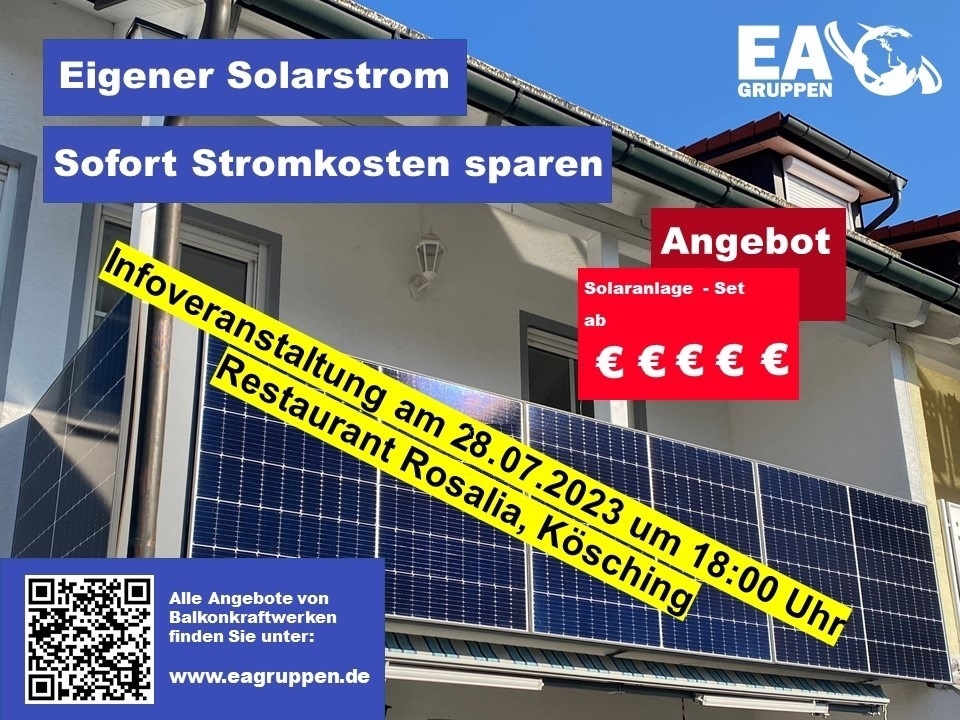 Balkonkraftwerk Solaranlage Info Veranstaltung 28.07.2023