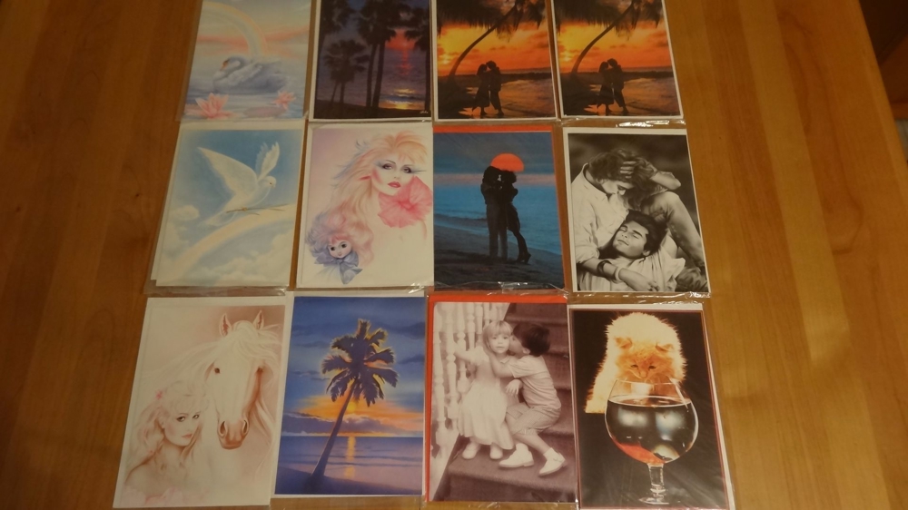 Große Karten Postkarten mit passendem Kuvert Sammlung Originalverpackt