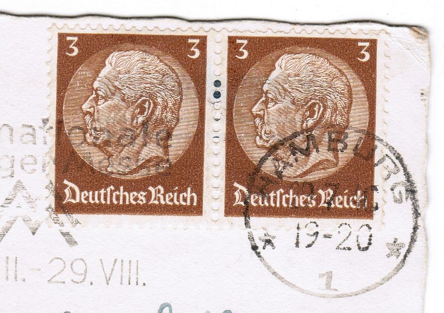 Briefmarke Deutsches Reich Bismark 3 Pf., (2x) auf AK, no PayPal