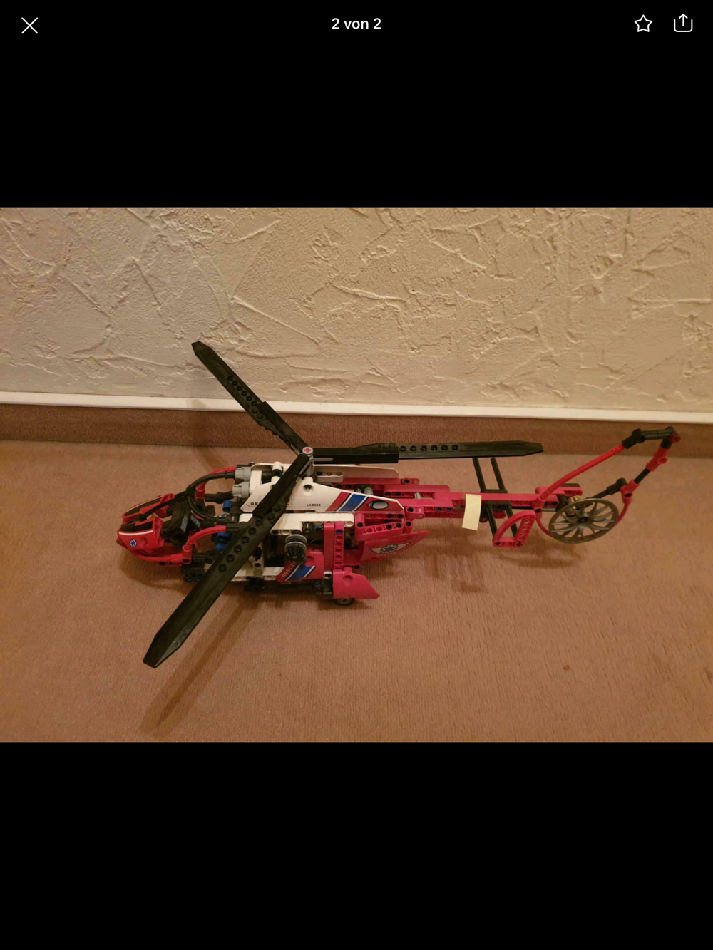 Lego Technik 8068 2-in1 Hubschrauber mit Anleitung und Originalkarton