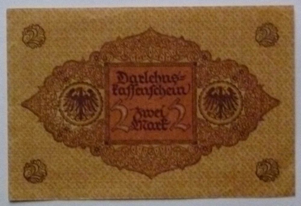 Banknote Geldschein 2 Mark Darlehnskassenschein Berlin 1.3.1920