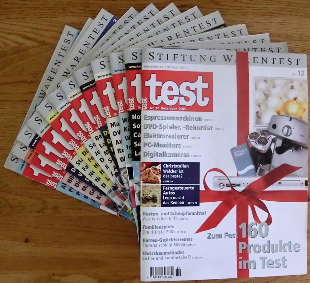 Stiftung Warentest - test - komplette Jahrgänge, Testhefte