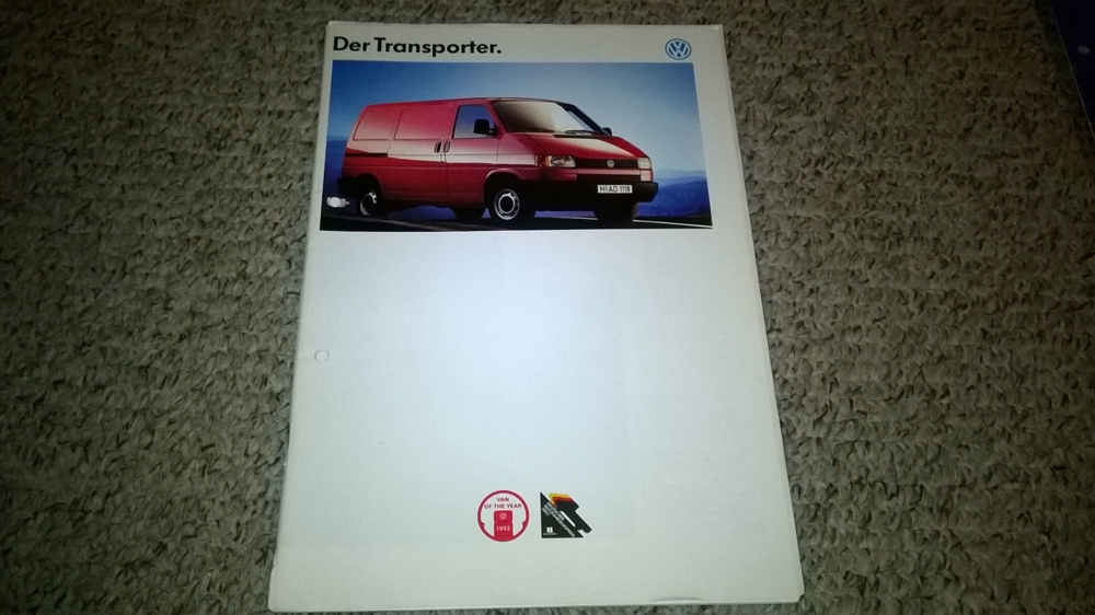 VW Transporter T4 Prospekt August 1992 inkl. eingelegter Blätter und Sonderdruck