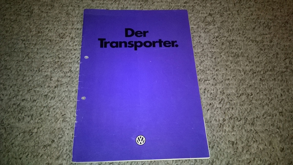 VW T3 Transporter Prospekt - leider z.T. mit Kinder-Kritzeleien