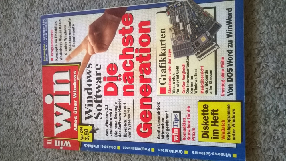 Für Sammler: Erstausgabe Zeitschrift Win (11-1991)