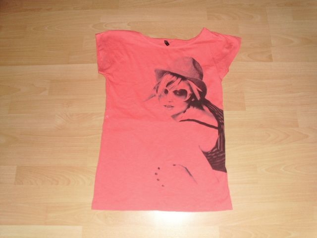 T-Shirt von Ann Christine, hellrot mit Motiv, Gr. 38 (S)