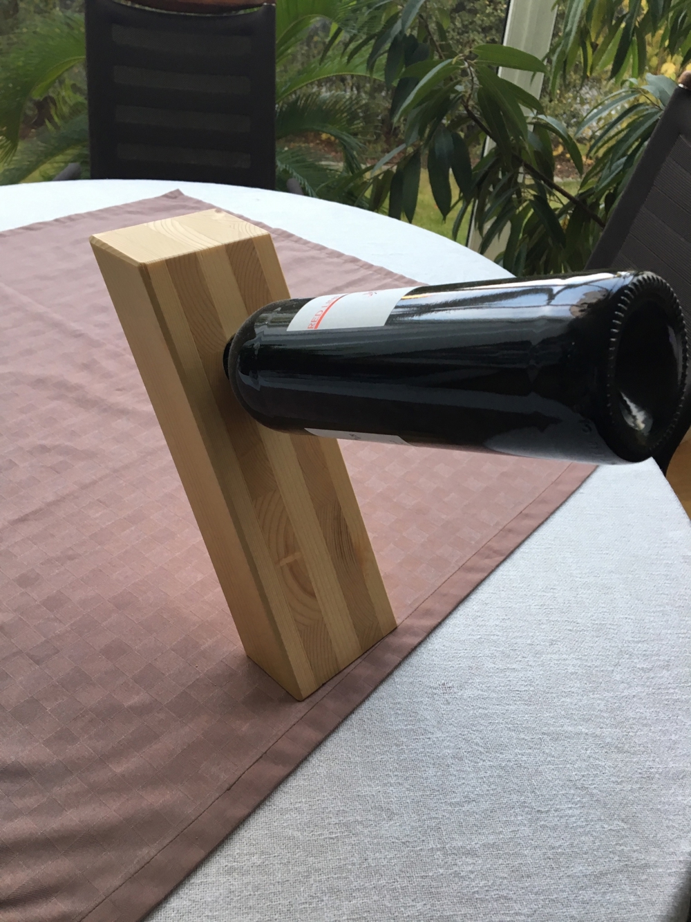 Weinflaschen Ständer aus Holz