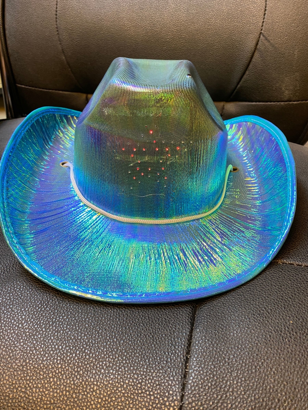 Fastnacht Hut Cowboy Hut mit Blinklicht auf der Vorderseite