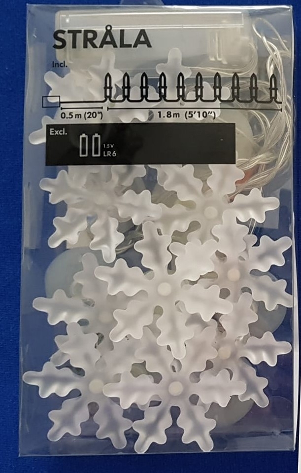 NEU - Lichterkette Stäla 10 Schneeflocken - Batteriebetrieben NEU - Lichterkette Stäla 10 Schneeflocken - Batteriebetrieben