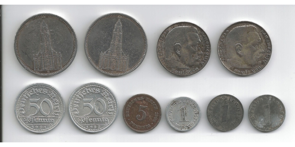 Münzen Deutsches Reich 1906 bis 1941