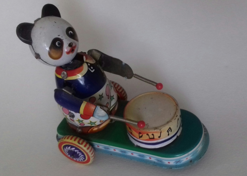 Blechspielzeug Sammlerstück Panda Trommler