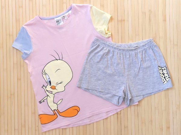 H&M Shorty Pyjama 146/152 Looney Tunes 