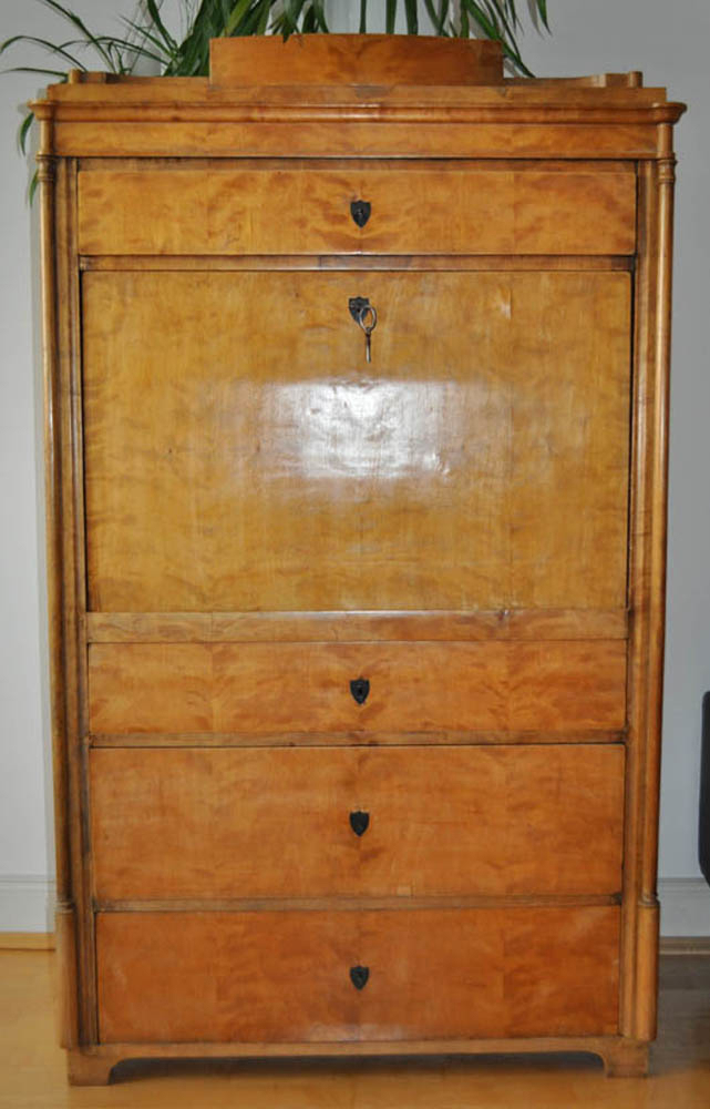 BIEDERMEIER SEKRETÄR BIRKE UM 1835