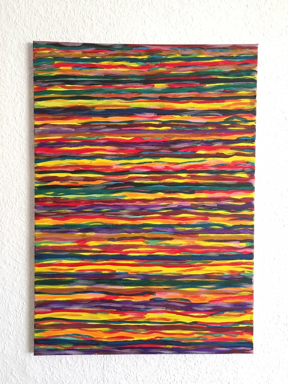 Abstrakte Kunst - Acrylbild in Rottönen 50cm x 70cm