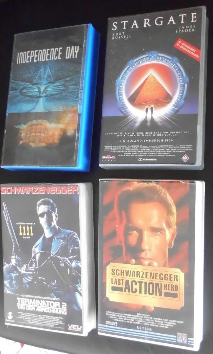 Independence Day, Stargate, Last Action Hero - VHS