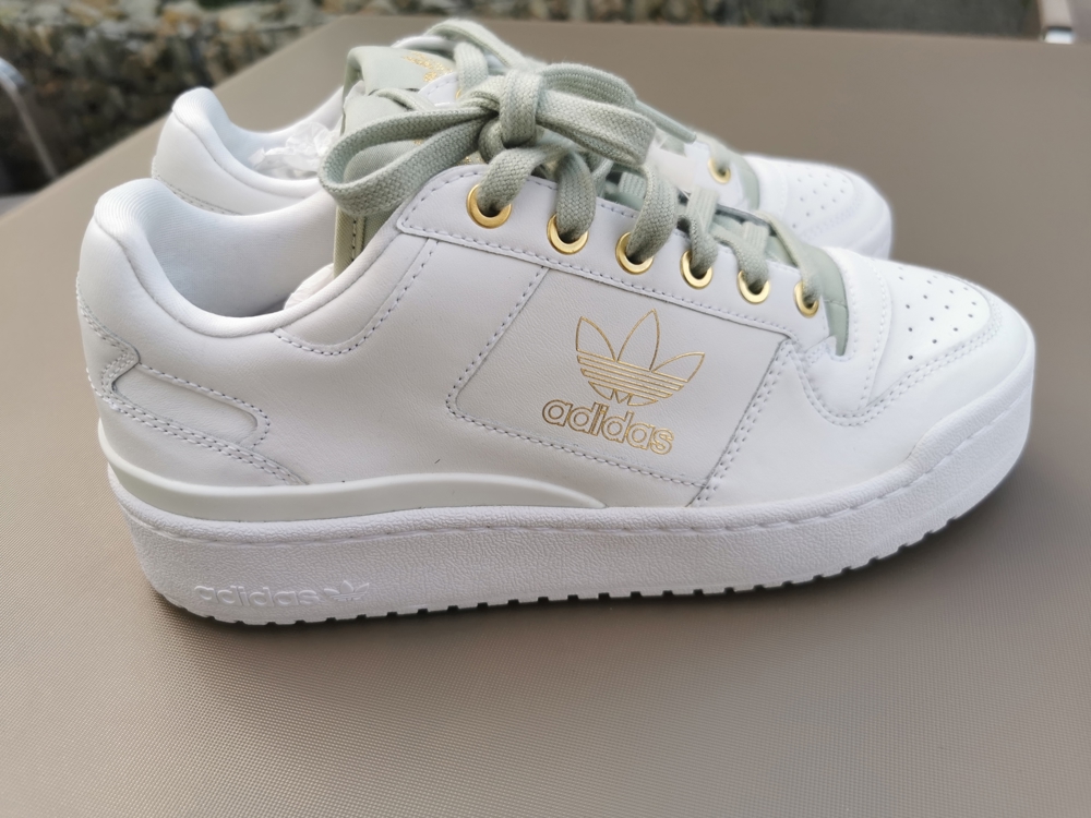 ADIDAS ORIGINALS Bold Forum Schuh Sneaker weiß gold grün Gr.38 2/3