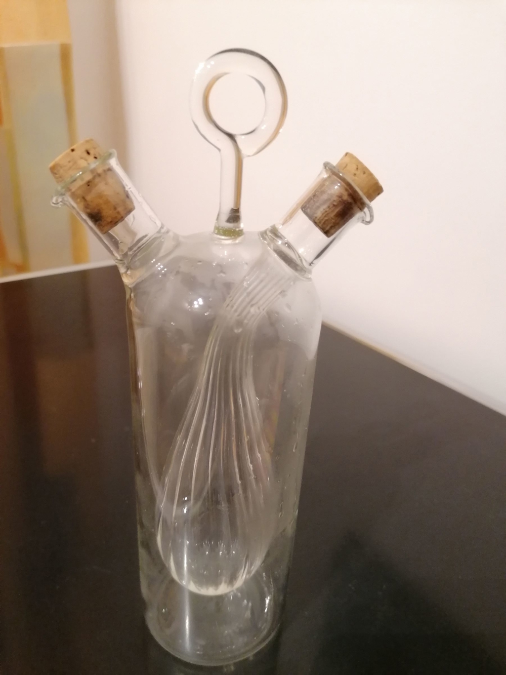 Essig-Öl-Flasche aus Glas, 2 in 1
