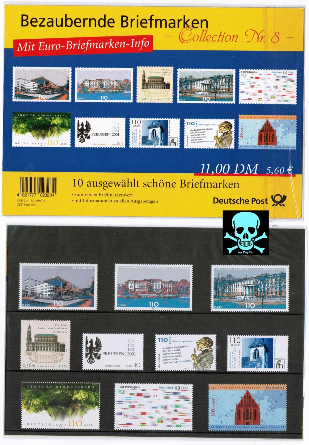 Bezaubernde Briefmarken" Collection Nr. 8, Doppelwährung,