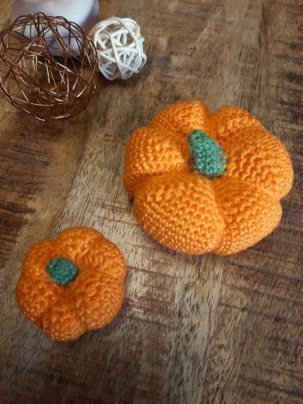 Kürbis Kinderküche Kaufmannsladen Nadelkissen Baumwolle Schlüsselanhänger Halloween orange