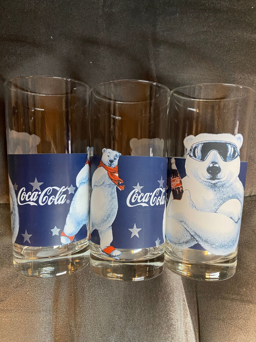 Retro Coco-Cola Gläser, 1997, Eisbär, neuwertig