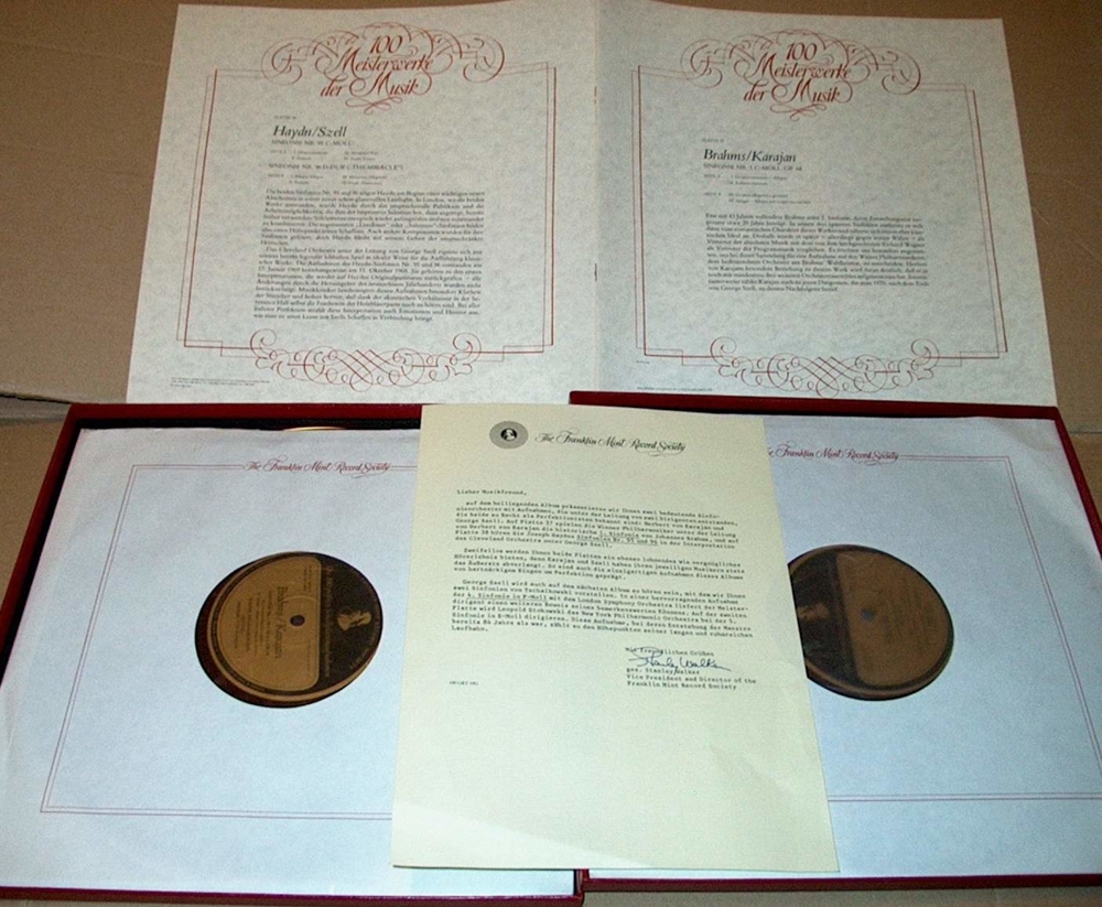 B The Franklin Mint 2-Plattenalbum Nr.37+38 Wiens sinfonische Tradition Album Klassik Schallplatten