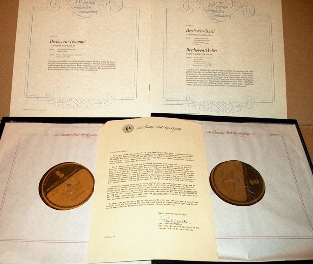 B The Franklin Mint 2-Plattenalbum Nr.71+72 Meisterwerke des 20 Jahrhunderts III LP Classik Platte