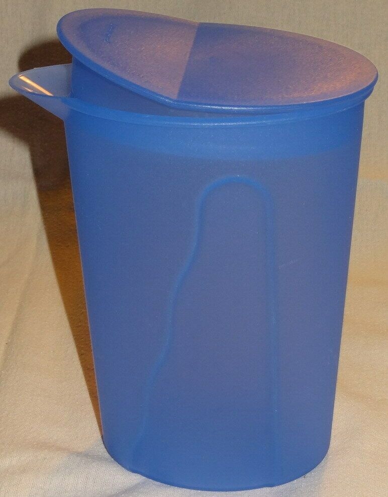 XP Tupperware Getränkebehälter 1L Junge Welle blau mit Klappdeckel ohne Griff 3216A-1 Deckel 3217A-2