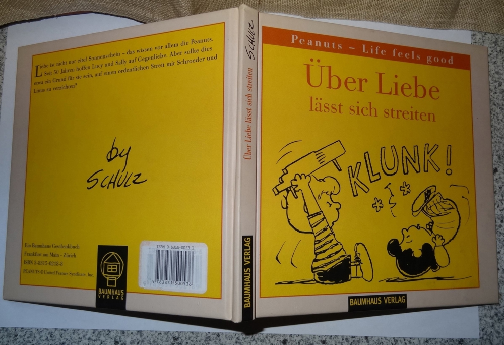 BT Peanuts Life feels good Über Liebe lässt sich streiten Baumhaus Verlag Buch Jungenbuch Buch