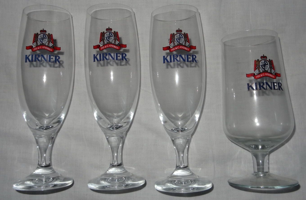 HK SAHM Kirner Biergläser 4 Gläser: 3 x0,3 + 1 x 0,4l wenig benutzt einwandfrei Trinkglas Bierglas A