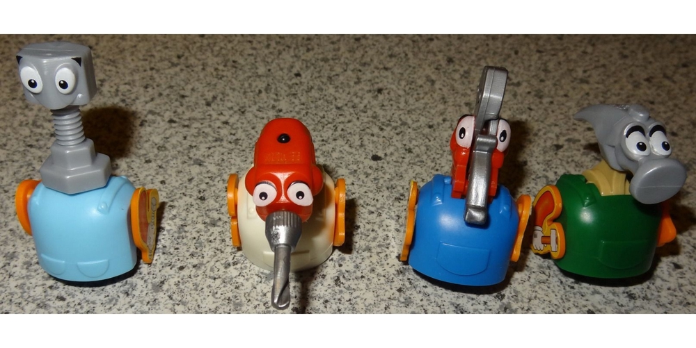 Ü-Ei 803 2003 Toll Toys 4 Fig. Schorsch Schraub Hans Hammer Bodo Bohrer Zlatko Zange Ferrero Figur
