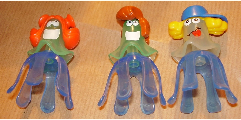 Ü-Ei 836 2006 Quallen machen blau 3 verschiedene Figuren gebraucht gut erhalten Ferrero Kinder Figur