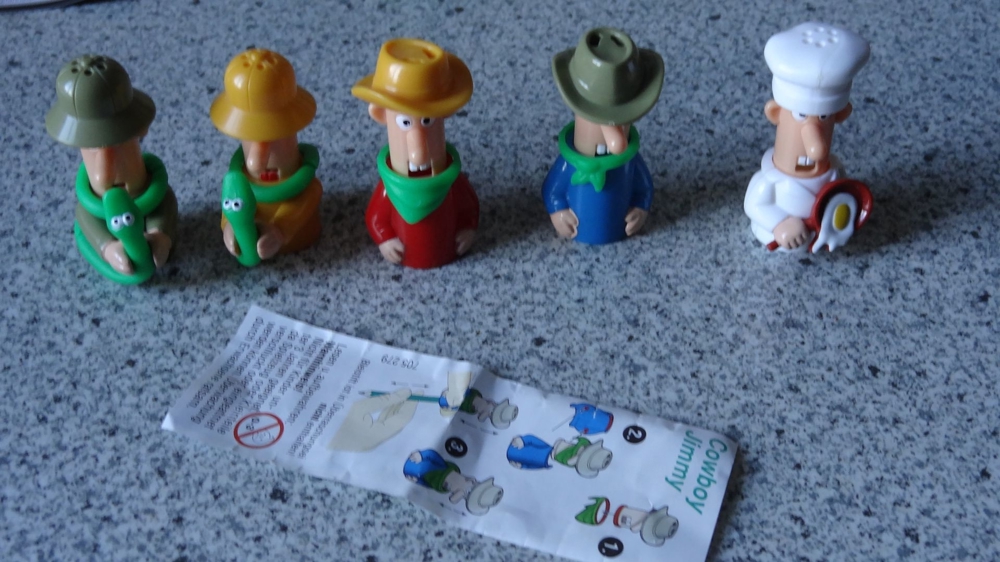 Ü-Ei 799 2003 Kopf hoch Jungs Cowboy Jimmy Olaf Eigelb 2x Schlangen Joe Ferrero Kinder Figur