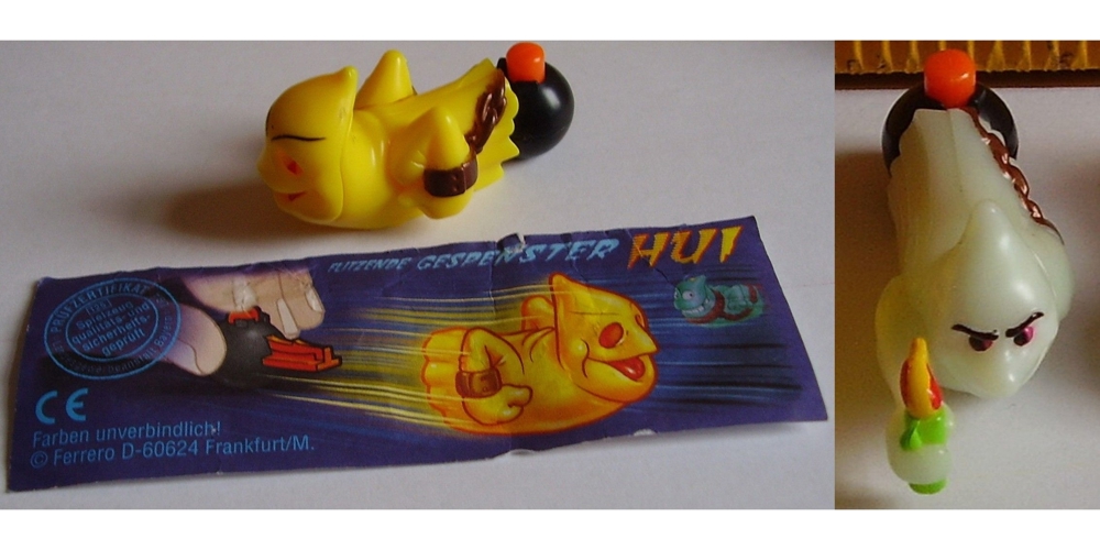 Ü-Ei 325 2001 Flitzende Gespenster 2 Figuren 61  plus BPZ gut erhalten Ferrero Figur